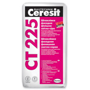 Ceresit CT 225, шпаклевка цементная финишная фасадная , 25 кг