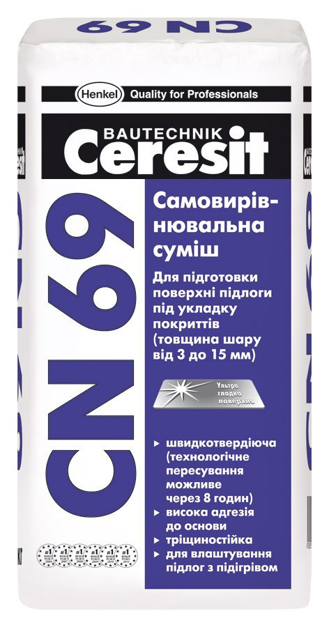 CN 69 25 кг Самовирівнювальна суміш 3 15мм