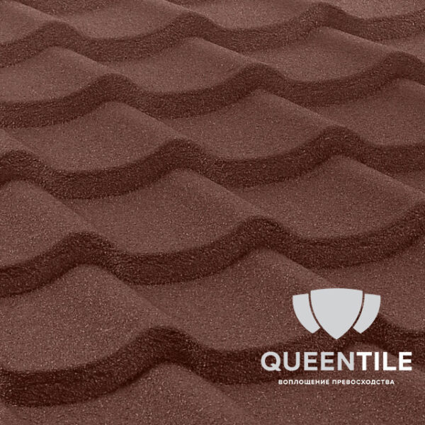 QueenTile Standard Brown Композитная черепица (лист 6 тайловый)