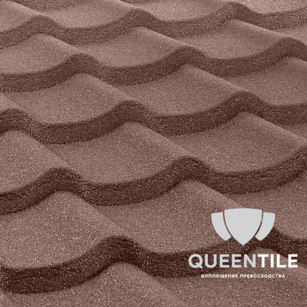 Композитная черепица QueenTile Standard Coffee 6 тайловый лист