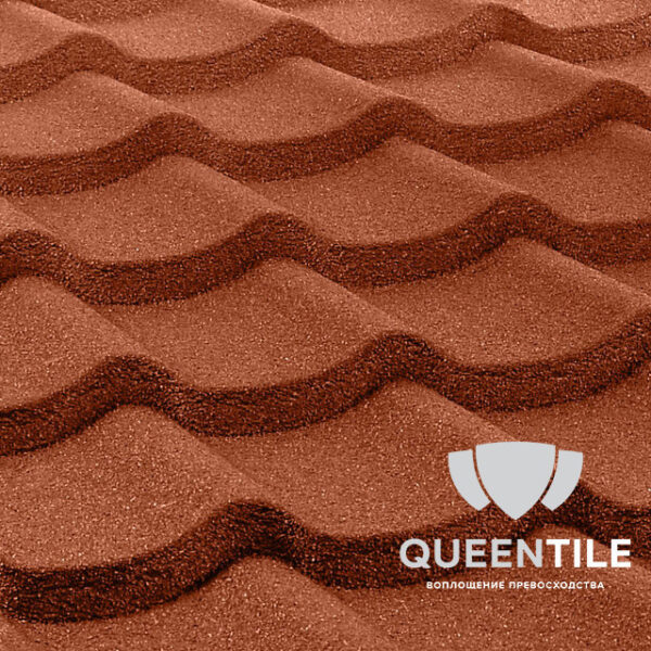 Профиль QueenTile Standard Terra Cotta 3 тайловый лист черепицы