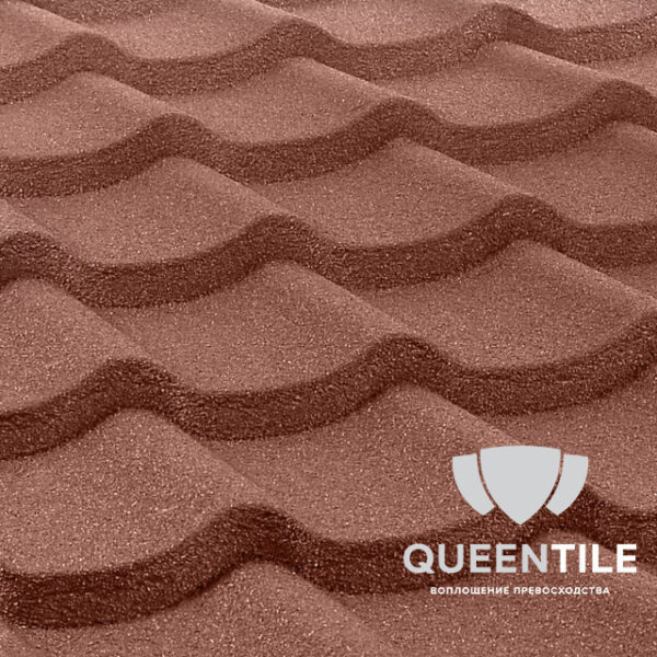Композитная черепица QueenTile Standard Rosso 3 тайловый