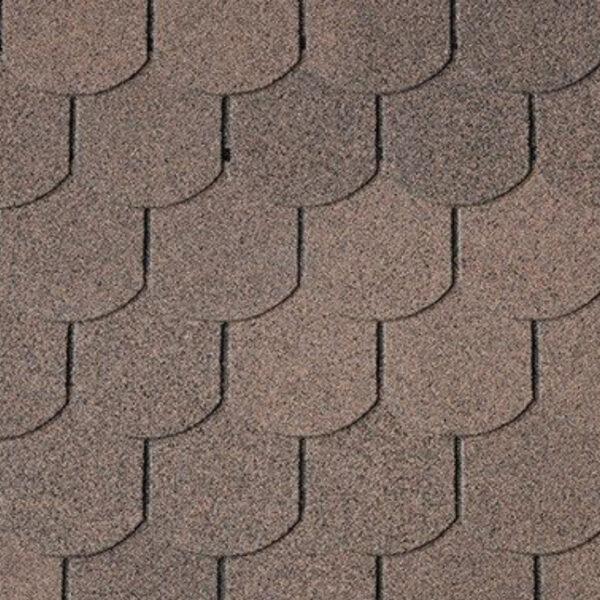 Битумная гибкая традиционная черепица IKO Superglass Biber 07 Dual Brown