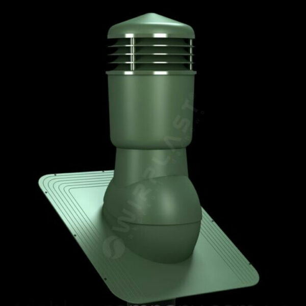 Вентиляционный кровельный грибок WirPlast Standard K22 , утепленный, диаметр 110 мм , Коричневый 8017 Хромовый зеленый 6020