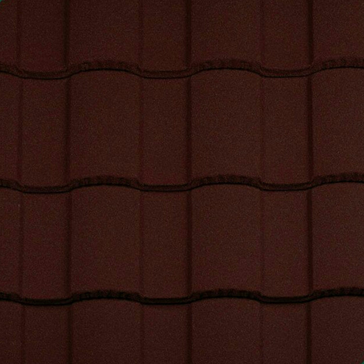 Композитная металлочерепица Metrotile Roman Bordeaux