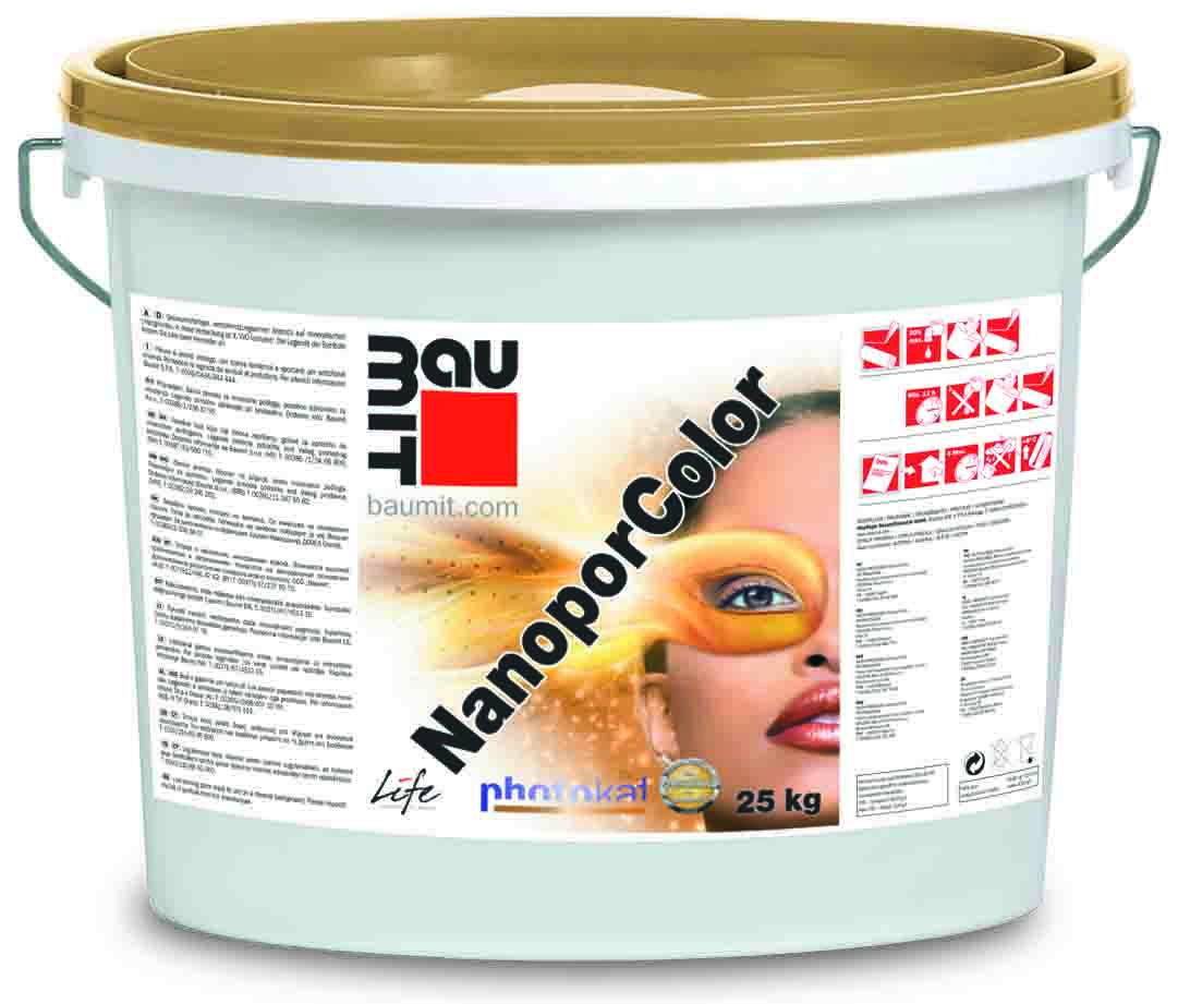 Baumit NanoporColor фасадная нано краска 21 кг