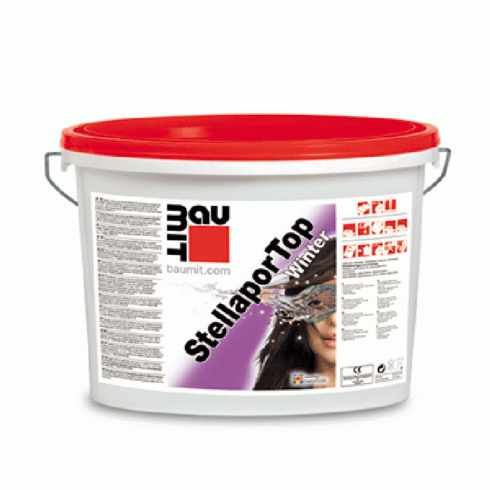 Baumit StellaporTop Декоративная фасадная штукатурка короед силикон силикатная 3,0 R 25 кг