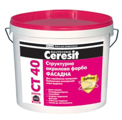 Краска Ceresit CT 40 Структурная, 10л