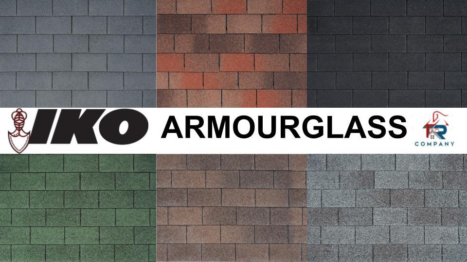 Традиционная битумная черепица IKO Аrmourglass Плюс премиум класса.