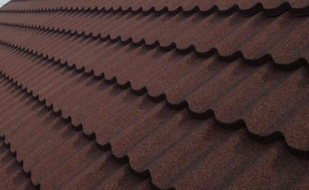 Композитная черепица QueenTile Standard 6 тайловый Brown