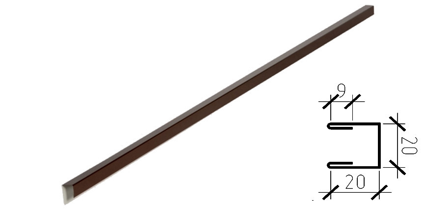 Планка декоративная для С 18 RAL 8017