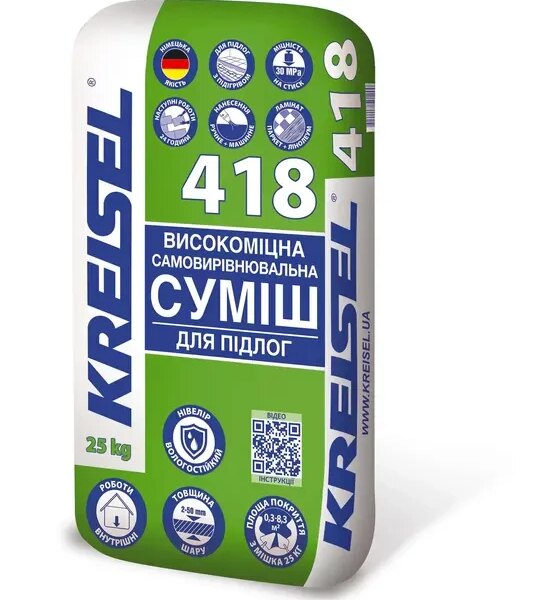 Высокопрочная самовыравнивающаяся смесь для полов Kreisel 418