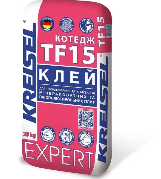 Kreisel TF 15 Expert Клей для приклеивания и армирования минераловатных и пенополстирольных плит (25 кг)