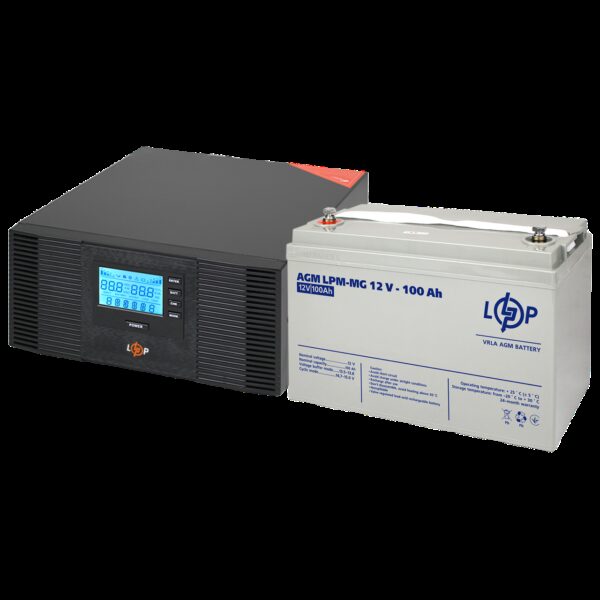 Комплект резервного питания LP (LogicPower) ИБП + мультигелевая батарея (UPS B1500 + АКБ MG 1200W)