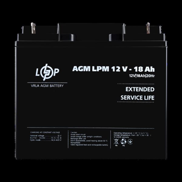 Аккумулятор AGM LPM 12V 18 Ah для Mercedes