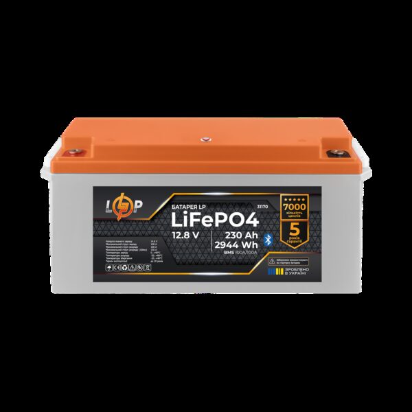 Аккумулятор LP LiFePO4 12,8V 230 Ah (2944Wh) (BMS 100A/100А) пластик Smart BT