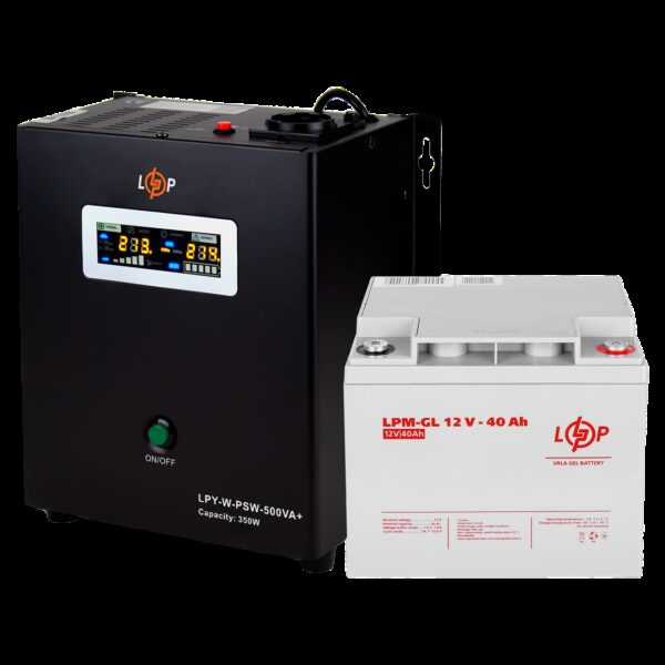 Комплект резервного питания для котла LP (LogicPower) ИБП + гелевая батарея (UPS W500 + АКБ GL 480W)