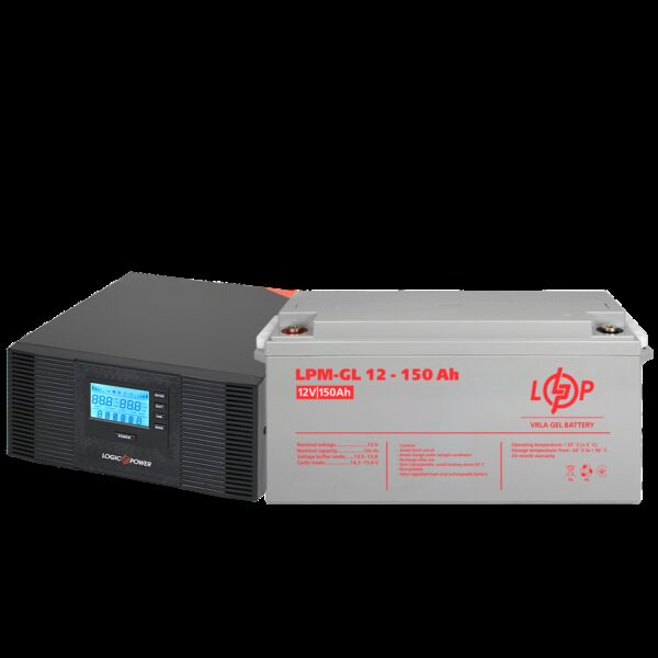 Комплект резервного питания LP (LogicPower) ИБП + гелевая батарея (UPS B1500 + АКБ GL 1800W)