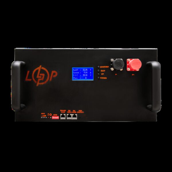 Аккумулятор LP LiFePO4 51,2V 230 Ah (11776Wh) (Smart BMS 200A/100А) с LCD металл RM RS485/CAN