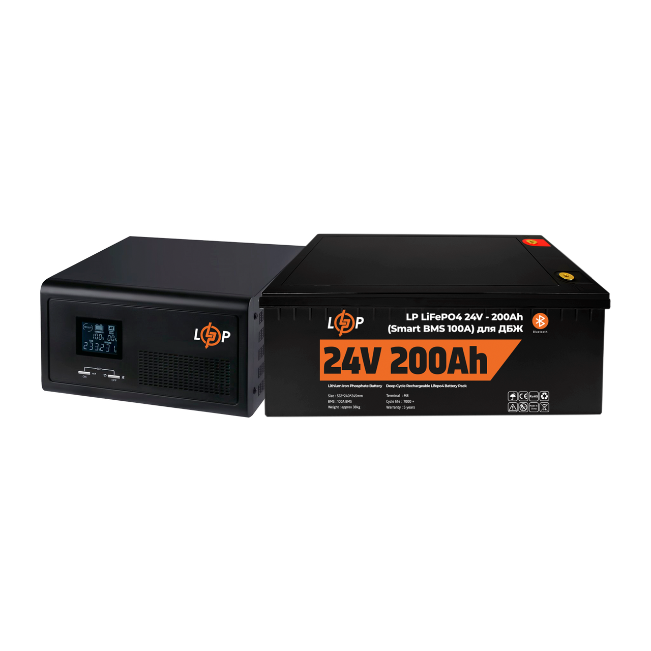Комплект резервного питания LP (LogicPower) ИБП + литиевая (LiFePO4) батарея (UPS 2300VA + АКБ LiFePO4 5120W)