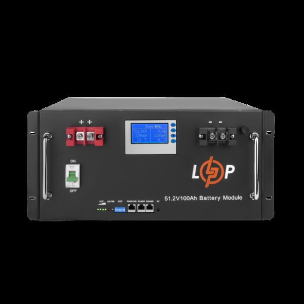 Аккумулятор LP LiFePO4 48V (51,2V) 100 Ah (5120Wh) (Smart BMS 100A) с LCD RM