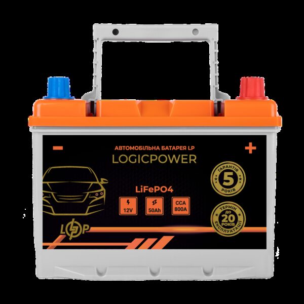 Автомобильный аккумулятор литиевый LP LiFePO4 12V 50 Ah (+ справа) BMS 800А