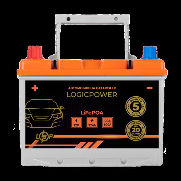 Автомобильный аккумулятор литиевый LP LiFePO4 12V 32 Ah (+ слева) BMS 600А