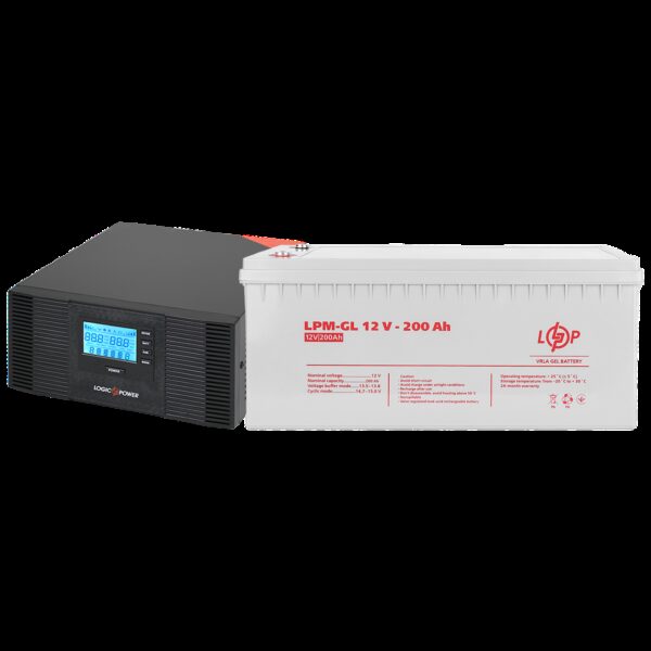 Комплект резервного питания LP (LogicPower) ИБП + гелевая батарея (UPS B1500 + АКБ GL 2400W)