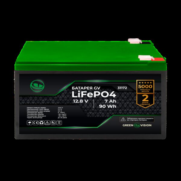 Аккумулятор GV LiFePО4 12,8V 7Ah (90Wh)