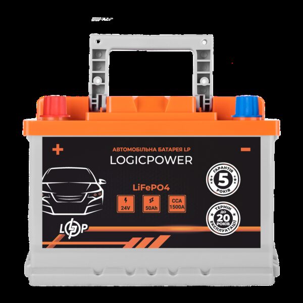 Автомобильный аккумулятор литиевый LP LiFePO4 24V 50 Ah (+ слева) BMS 800А