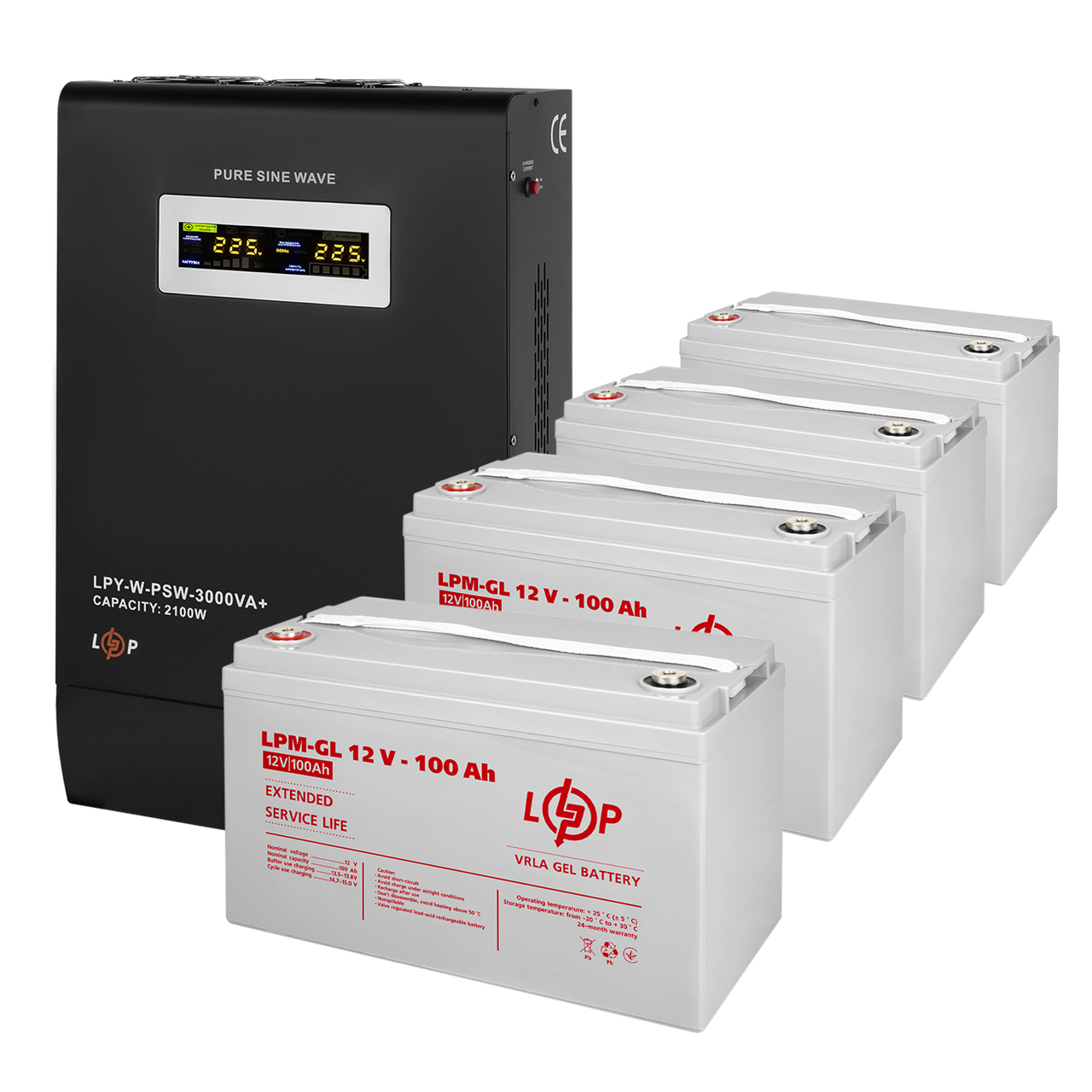 Комплект резервного питания LP (LogicPower) ИБП + гелевая батарея (UPS W3000 + АКБ GL 4800W)