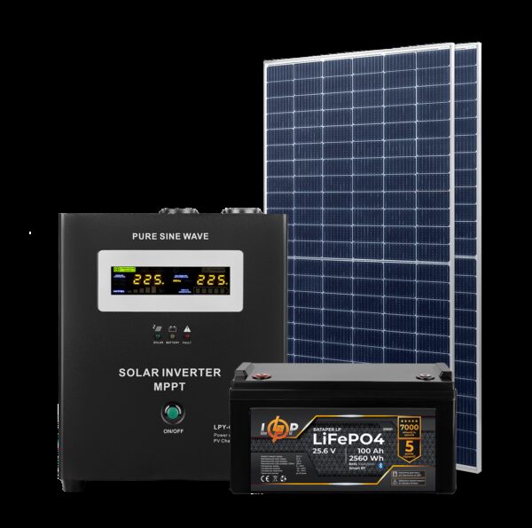 Комплект СЭС 1kW АКБ 1.2kWh (литий)100 Ah Премиум