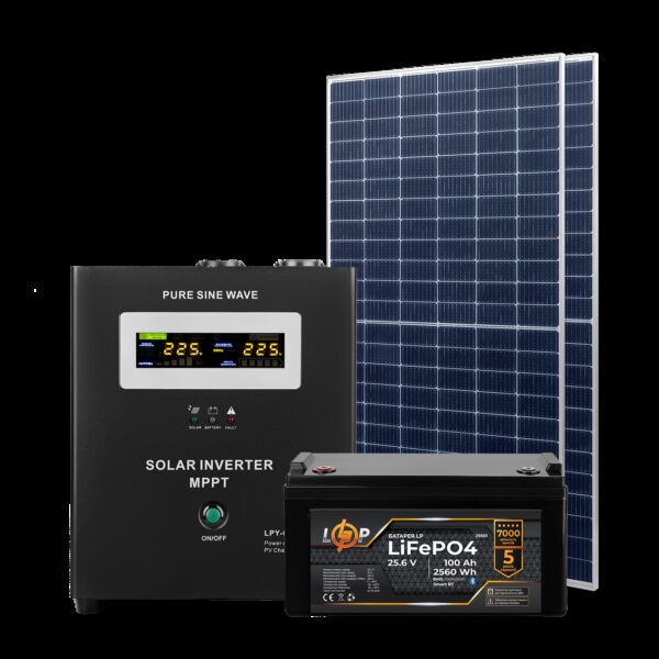 Комплект СЭС 1kW АКБ 1.2kWh (литий)100 Ah Премиум