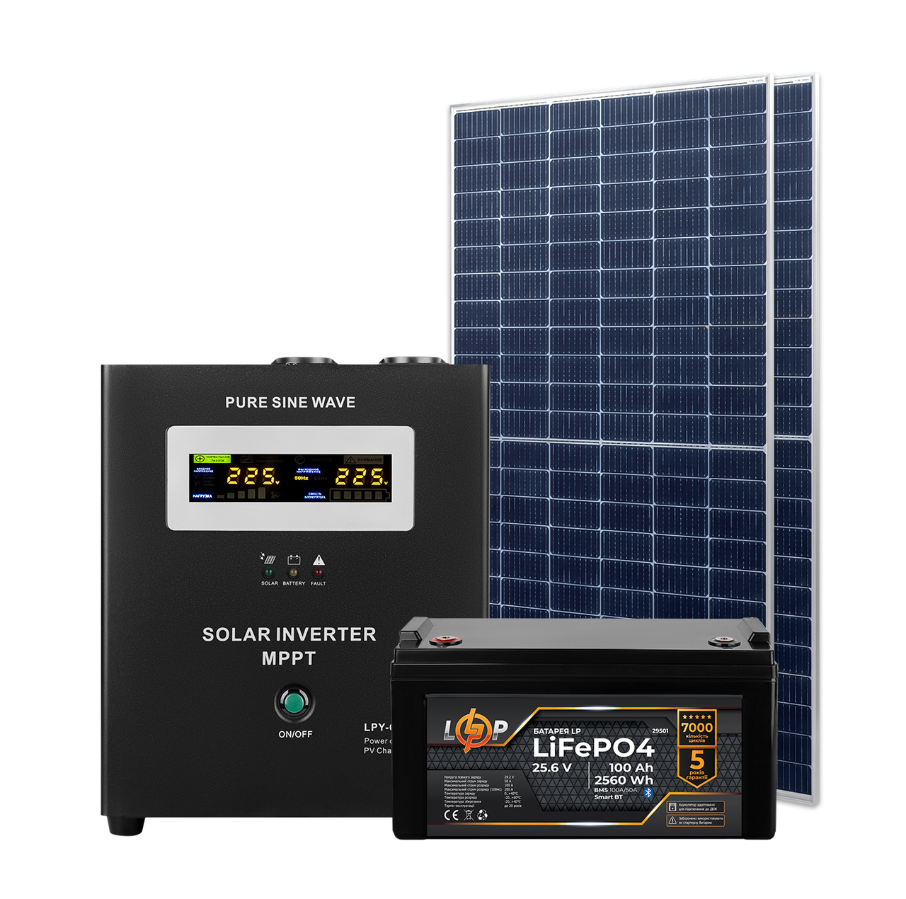 Комплект СЭС 1kW АКБ 1.2kWh (литий)100 Ah Премиум
