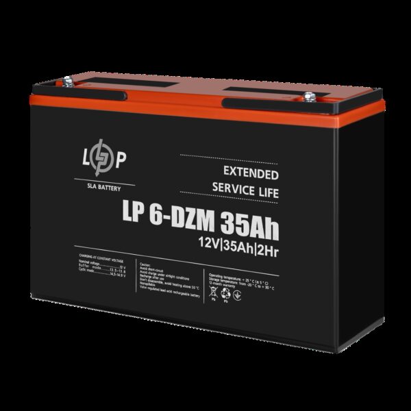 Тяговый свинцово кислотный AGM аккумулятор LP 6 DZM 35 Ah