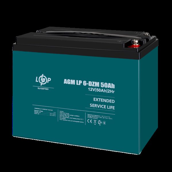 Тяговый свинцово кислотный AGM аккумулятор LP 6 DZM 50 Ah