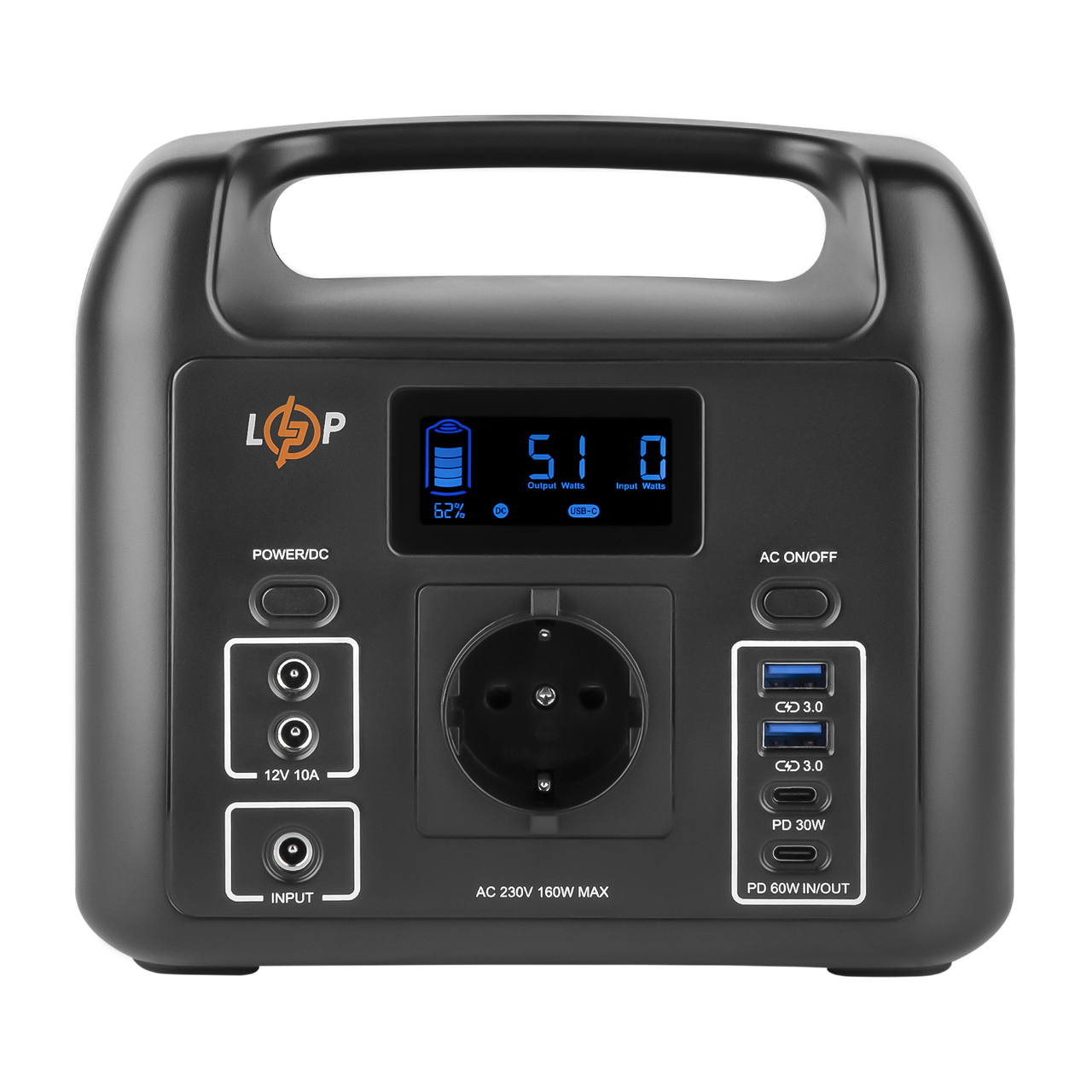 Многофункциональная портативная зарядная станция LP CHARGER 160 (160W, 204Wh)