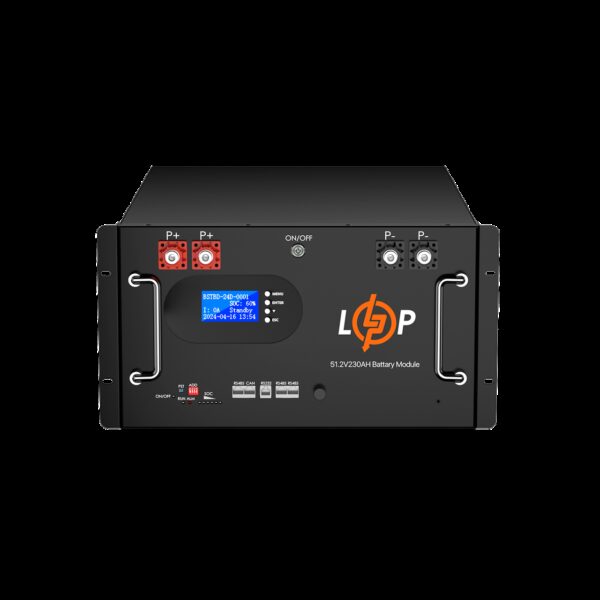 Аккумулятор LP LiFePO4 51,2V 230 Ah (11776Wh) (Smart BMS 200A) с LCD RM AB RS485/CAN
