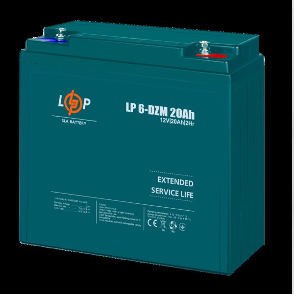 Тяговый свинцово кислотный AGM аккумулятор LP 6 DZM 20 Ah