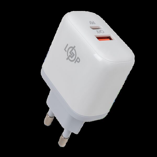 Зарядка для телефона LogicPower 45W (Type C+USB) QC + кабель (Type C to Type C) 45WCH